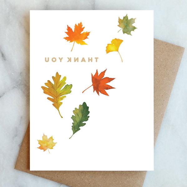 Fall Leaves Thank You Card